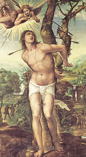 100-Pack - St Sebastian Holy Card