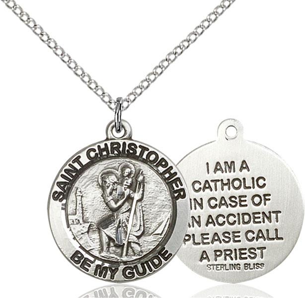 Sterling Silver St. Christopher Pendant