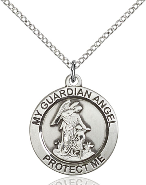 Sterling Silver Guardian Angel Pendant