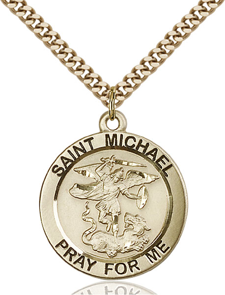 14K Gold-Filled St. Michael the Archangel Pendant