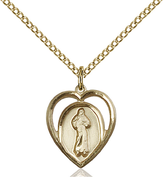 14K Gold-Filled Divine Mercy Pendant