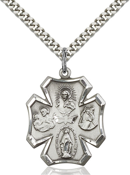 Sterling Silver 4-Way Pendant