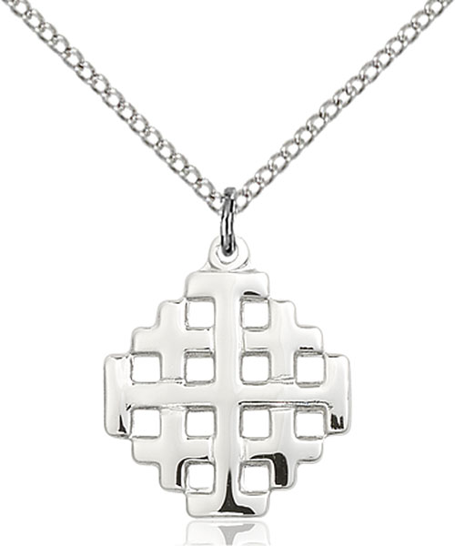 Sterling Silver Jerusalem Cross Pendant - SALE