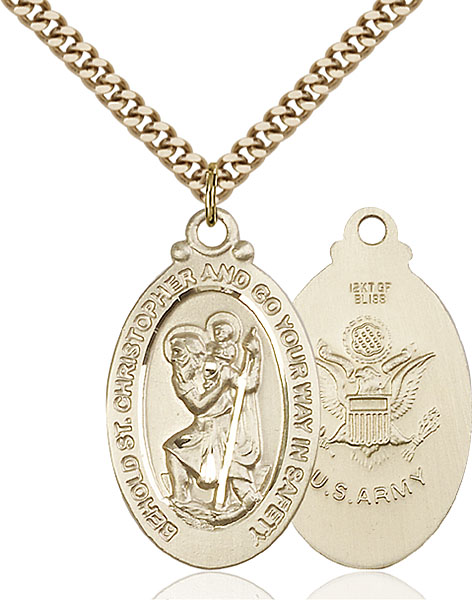 14K Gold-Filled St. Christopher Pendant