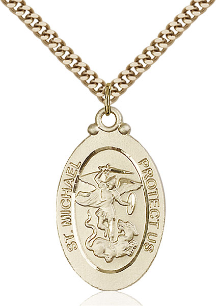 14K Gold-Filled St. Michael the Archangel Pendant