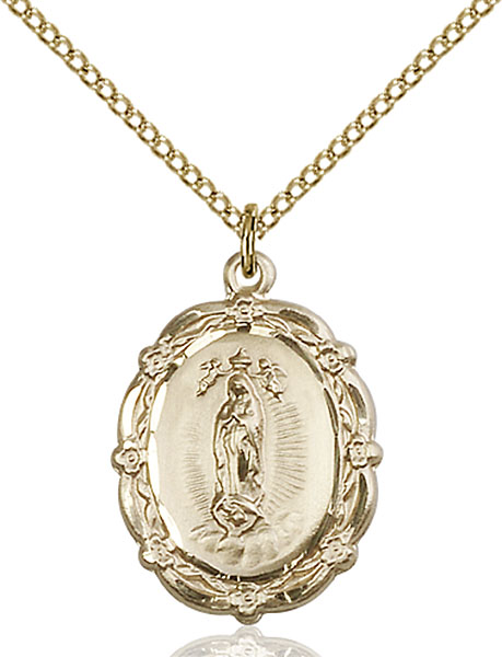 14K Gold-Filled Our Lady of Guadalupe Pendant