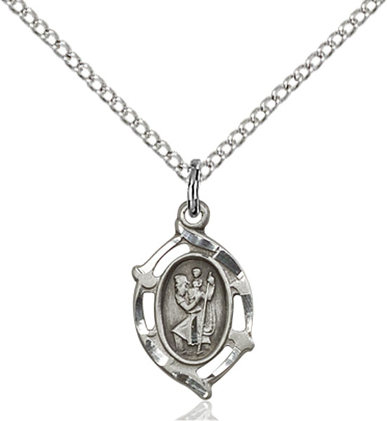 Sterling Silver St. Christopher Pendant