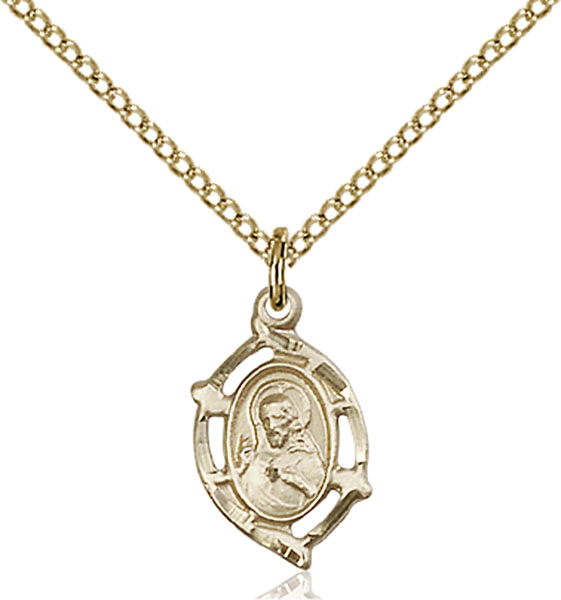 14K Gold-Filled Scapular Pendant