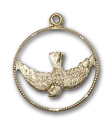 14K Gold Holy Spirit Pendant