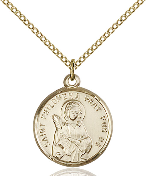 14K Gold-Filled St. Philomena Pendant