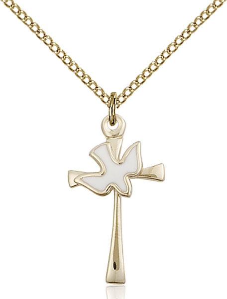 14K Gold-Filled Cross / Holy Spirit Pendant