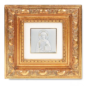 Gold Leaf Resin Framed Italian Art with Christ the Teacher Image