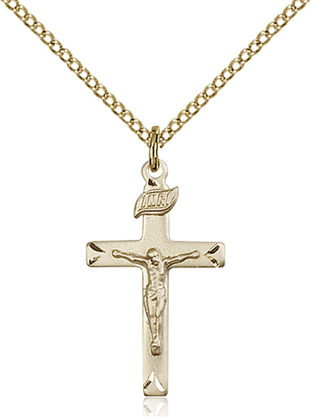 14K Gold-Filled Crucifix Pendant
