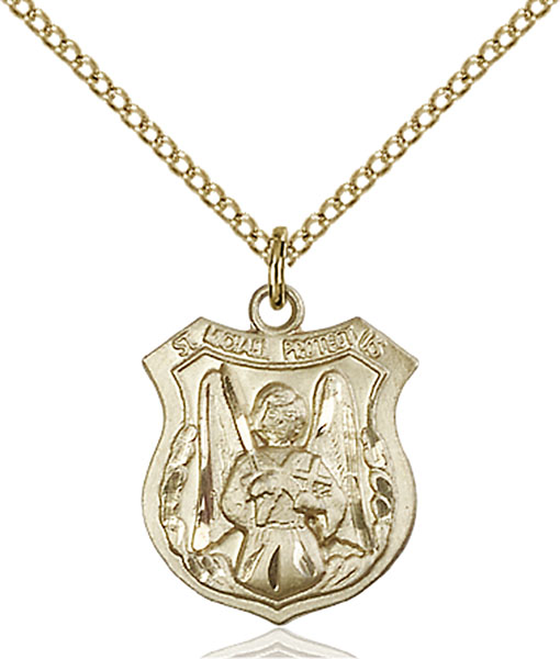 14K Gold-Filled St. Michael the Archangel Pendant