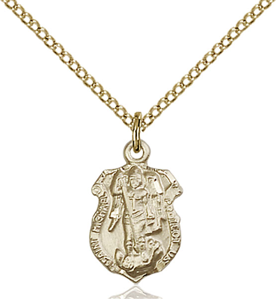 14K Gold-Filled St. Michael the Archangel Pendant