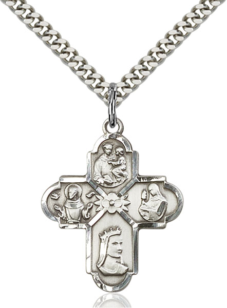 Sterling Silver Franciscan 4-Way Pendant
