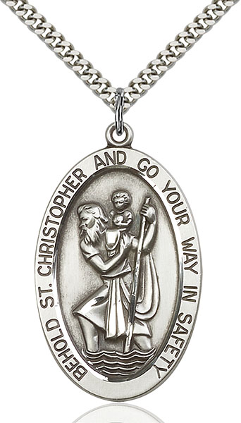 Sterling Silver St. Christopher Pendant