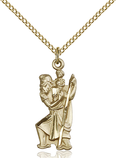 14K Gold-Filled St. Christopher Pendant