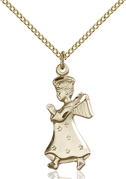 14K Gold-Filled Angel Pendant