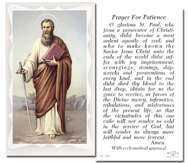 100-Pack - St Paul With Prayer Holy Card