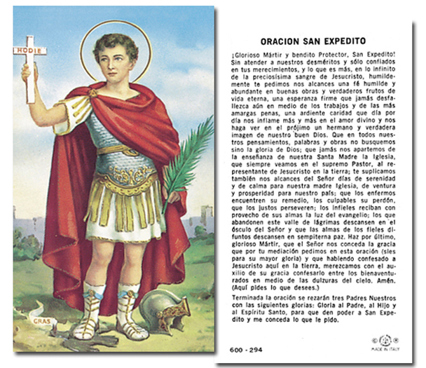 100-Pack - San Expedito Holy Card