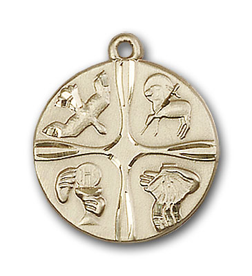 14K Gold Christian Life Pendant - Engravable