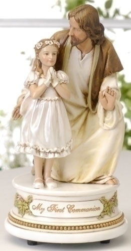 7.25-inch Musical Girl With Jesus