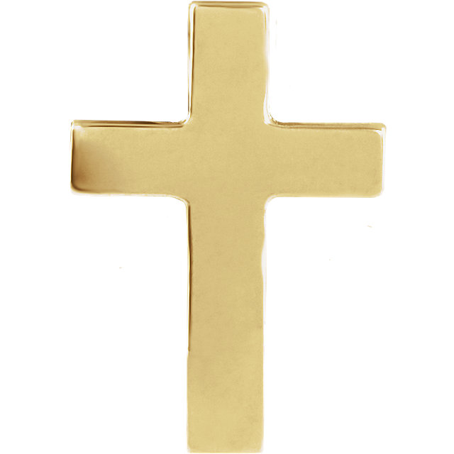 14K Gold Cross Lapel Pin
