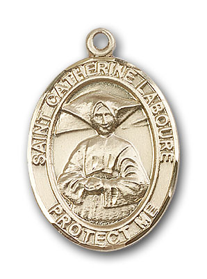 14K Gold St. Catherine Laboure Pendant