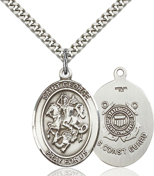 Sterling Silver St. George Pendant
