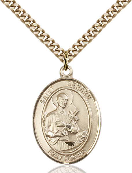 Gold-Filled St. Gerard Majella Pendant