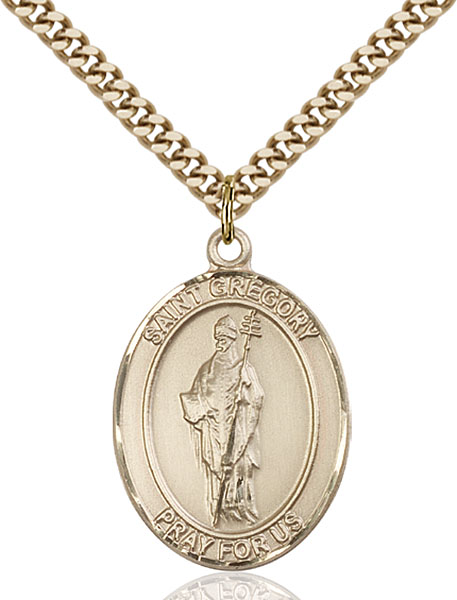Gold-Filled St. Gregory the Great Pendant