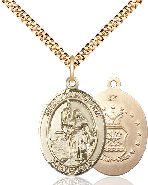 Gold-Filled St. Joan Of Arc Air Force Pendant