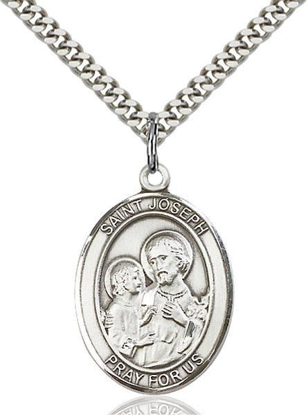 Sterling Silver St. Joseph Pendant
