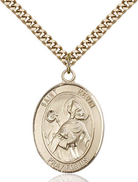 Gold-Filled St. Kevin Pendant