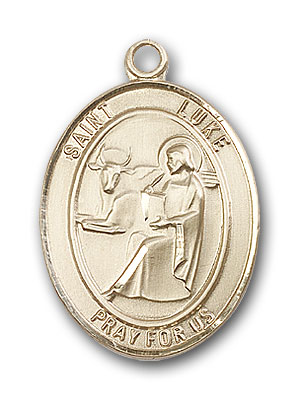 14K Gold St. Luke the Apostle Pendant
