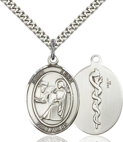 Sterling Silver St. Luke the Apostle Pendant