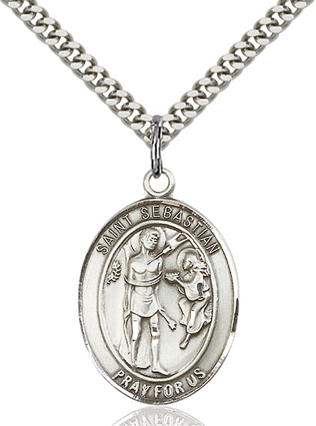 Sterling Silver St. Sebastian Pendant