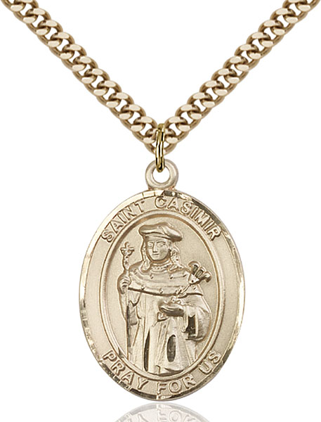 Gold-Filled St. Casimir of Poland Pendant