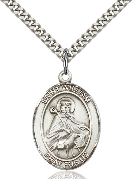 Sterling Silver St. William of Rochester Pendant