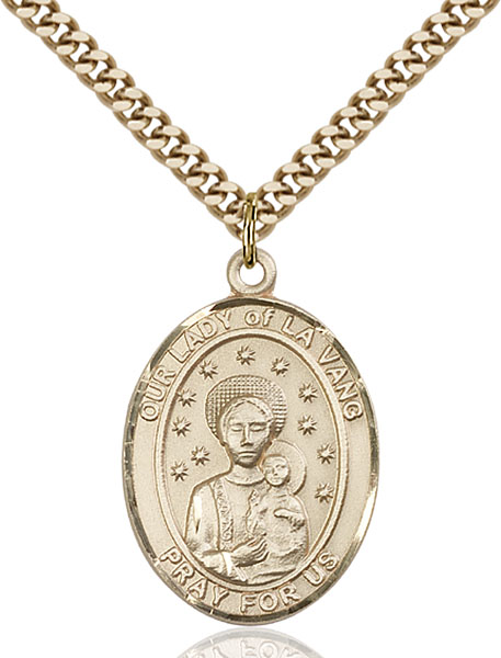 Gold-Filled Our Lady of La Vang Pendant
