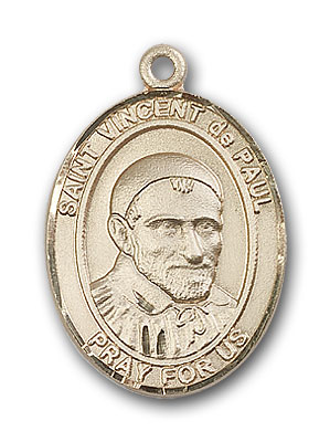 14K Gold St. Vincent de Paul Pendant