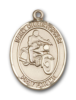 14K Gold St. Christopher Pendant