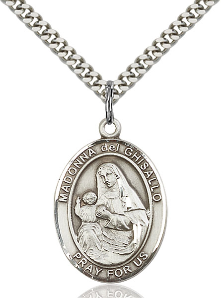 Sterling Silver St. Madonna Del Ghisallo Pendant