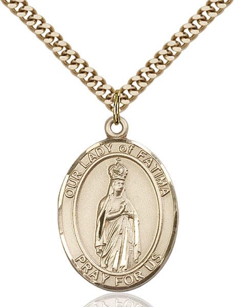 Gold-Filled Our Lady of Fatima Pendant