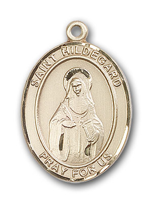 14K Gold St. Hildegard Von Bingen Pendant