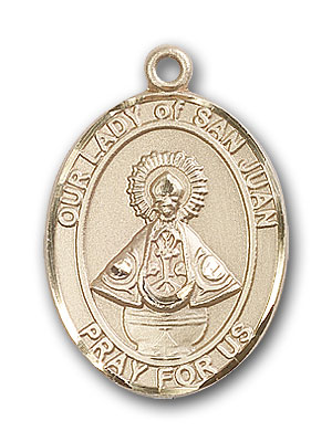 14K Gold OUR LADY of San Juan Pendant