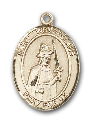 14K Gold St. Wenceslaus Pendant