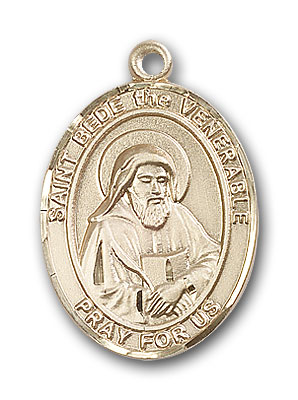 14K Gold St. Bede the Venerable Pendant