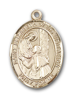 14K Gold St. Elizabeth of the Visitation Pendant